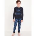 Gender-Neutral Graphic Snug-Fit Pajama Set for Kids