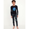 Gender-Neutral Graphic Snug-Fit Pajama Set for Kids