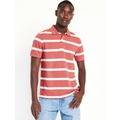 Classic Fit Striped Pique Polo