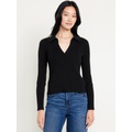 Ribbed Crop Polo Sweater