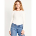 Plush-Knit Long-Sleeve T-Shirt