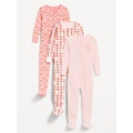 Snug-Fit 2-Way-Zip Pajama One-Piece 3-Pack for Toddler & Baby