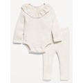 Ruffled Pointelle-Knit Bodysuit and Pants Set for Baby