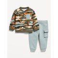 Henley Sweatshirt and Cargo Sweatpants Set for Baby Hot Deal