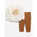 Crew-Neck Sweatshirt and Cozy-Knit Pants Set for Baby