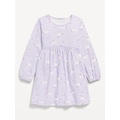 Printed Jersey-Knit Long-Sleeve Dress for Toddler Girls Hot Deal