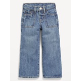 High-Waisted Baggy Utility Wide-Leg Jeans for Toddler Girls