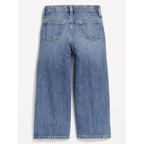 올드네이비 High-Waisted Baggy Utility Wide-Leg Jeans for Toddler Girls