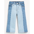 High-Waisted Baggy Two-Tone Wide-Leg Jeans for Toddler Girls