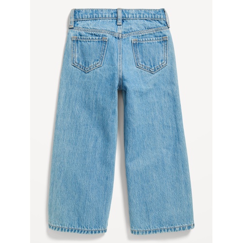 올드네이비 High-Waisted Baggy Two-Tone Wide-Leg Jeans for Toddler Girls