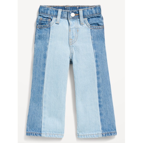 올드네이비 High-Waisted Baggy Two-Tone Wide-Leg Jeans for Toddler Girls