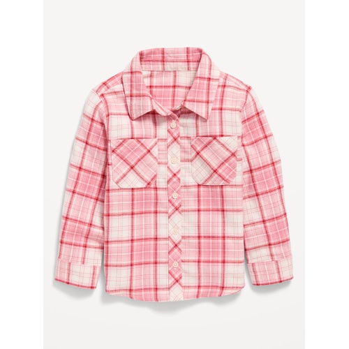 올드네이비 Long-Sleeve Plaid Pocket Shirt for Toddler Girls