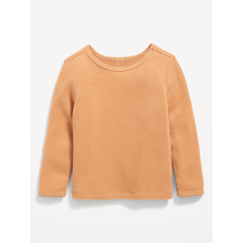 올드네이비 Cozy Long-Sleeve Thermal-Knit T-Shirt for Toddler Girls