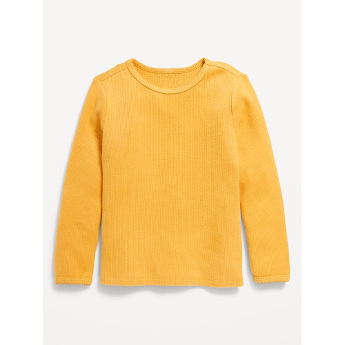 올드네이비 Cozy Long-Sleeve Thermal-Knit T-Shirt for Toddler Girls