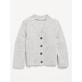 Cropped Button-Front Cardigan Sweater for Toddler Girls