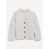 Cropped Button-Front Cardigan Sweater for Toddler Girls