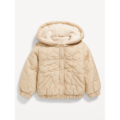 올드네이비 Sherpa-Trim Quilted Jacket for Toddler Girls