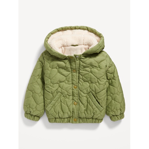 올드네이비 Sherpa-Trim Quilted Jacket for Toddler Girls