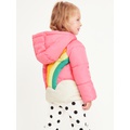 Water-Resistant Quilted Graphic Puffer Jacket for Toddler Girls