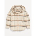 Long-Sleeve Hooded Flannel Shirt for Toddler Boys