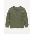 Long-Sleeve Thermal-Knit Henley T-Shirt for Toddler Boys