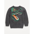 Crew-Neck Graphic Sweater for Toddler Boys Hot Deal