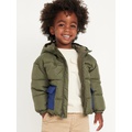 Water-Resistant Quilted Puffer Jacket for Toddler Boys