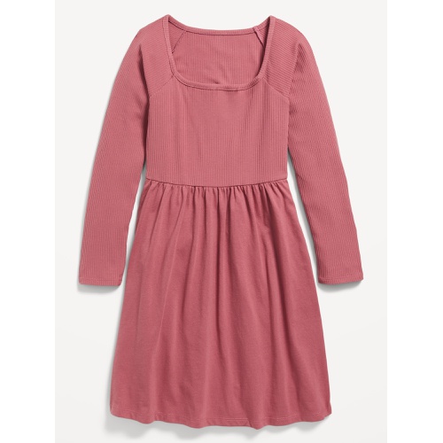 올드네이비 Long-Sleeve Square-Neck Fit and Flare Dress for Girls