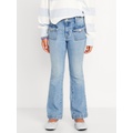 High-Waisted Utility Pocket Flare Jeans for Girls