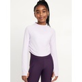 PowerChill Mock-Neck Side-Ruched Top for Girls