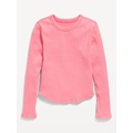 Long-Sleeve Ribbed T-Shirt for Girls