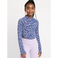 PowerChill Mock-Neck Side-Ruched Top for Girls Hot Deal