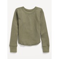 Long-Sleeve Thermal-Knit T-Shirt for Girls