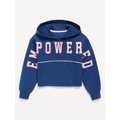 Dynamic Fleece Cropped Graphic Hoodie for Girls