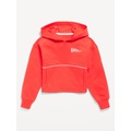 Dynamic Fleece Cropped Graphic Hoodie for Girls Hot Deal