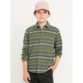 Long-Sleeve Jacquard Knit Pocket Shirt for Boys