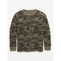 Printed Long-Sleeve Thermal-Knit T-Shirt for Boys