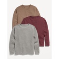 Long-Sleeve Thermal-Knit T-Shirt 3-Pack for Boys Hot Deal