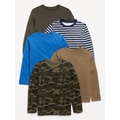 Softest Long-Sleeve T-Shirt 5-Pack for Boys