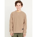 Oversized Long-Sleeve Thermal-Knit T-Shirt for Boys Hot Deal