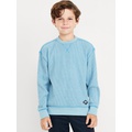 Oversized Long-Sleeve Thermal-Knit T-Shirt for Boys