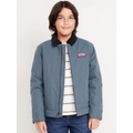 Canvas Corduroy-Collar Full-Zip Jacket for Boys