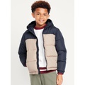 Water-Resistant Quilted Puffer Jacket for Boys