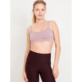 Light Support Seamless Ribbed Sports Bra