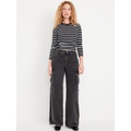 Mid-Rise Baggy Wide-Leg Cargo Jeans