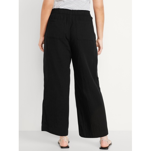 올드네이비 High-Waisted Crinkle Gauze Ankle Pants