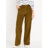 High-Waisted Corduroy Wide-Leg Pants