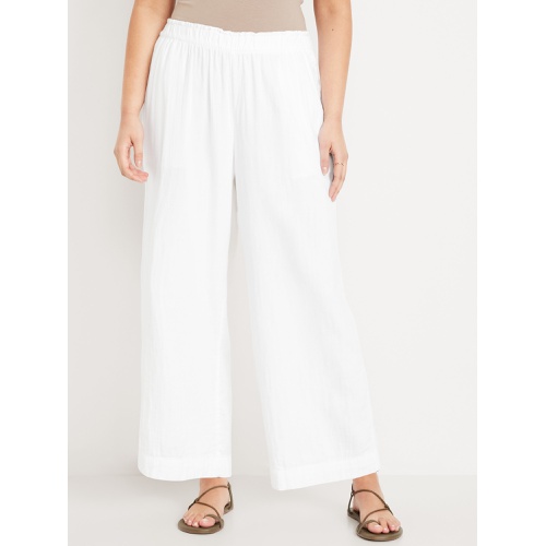 올드네이비 High-Waisted Crinkle Gauze Ankle Pants