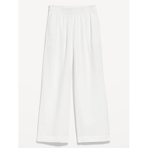 올드네이비 High-Waisted Crinkle Gauze Ankle Pants