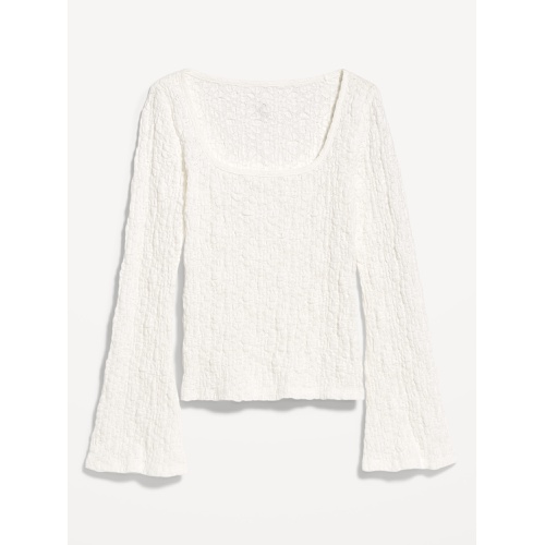 올드네이비 Textured Lace Scoop-Neck Top